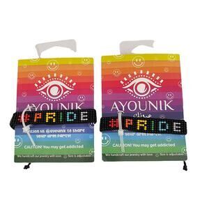 Ayounik Beaded PRIDE bracelets Set of 2 NEW